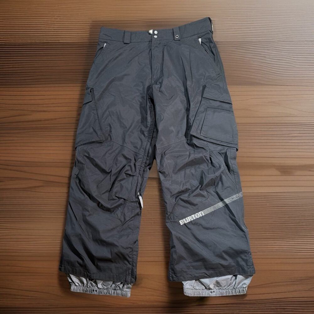 Y2K Burton X-Large Sz L Black Snowboard Pants Lined Ski Snow Winter Logo Outdoor